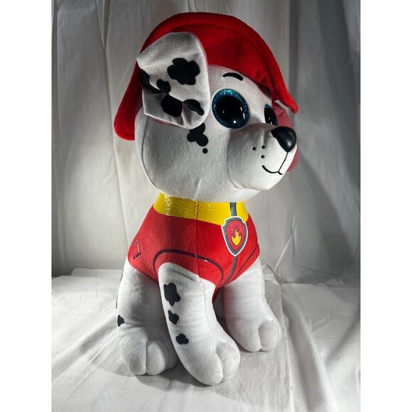 TY Beanie Boos Paw Patrol Marshall Plush Stuffed Toy 20" Glitter-Eye 2019 Nice - Picture 7 of 11